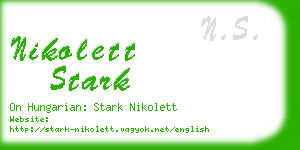 nikolett stark business card